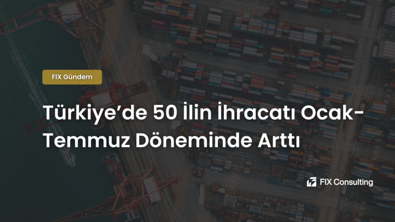 Türkiye'de 50 İlin İhracatı Ocak-Temmuz Döneminde Arttı