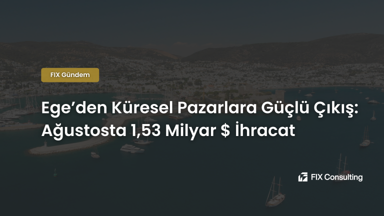 Ege'den Küresel Pazarlara Güçlü Çıkış: Ağustosta 1,53 Milyar $ İhracat