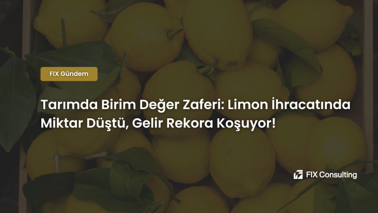 Tarımda Birim Değer Zaferi: Limon İhracatında Miktar Düştü, Gelir Rekora Koşuyor!