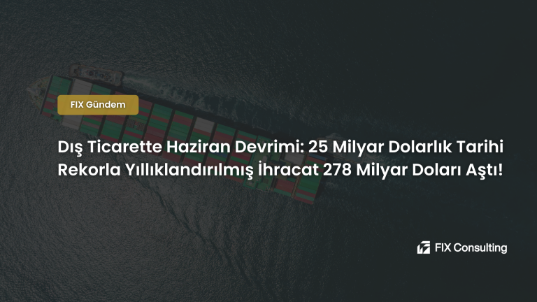 Dış Ticarette Haziran Devrimi: 25 Milyar Dolarlık Tarihi Rekorla Yıllıklandırılmış İhracat 278 Milyar Doları Aştı!