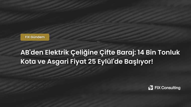 AB'den Elektrik Çeliğine Çifte Baraj: 14 Bin Tonluk Kota ve Asgari Fiyat 25 Eylül'de Başlıyor!